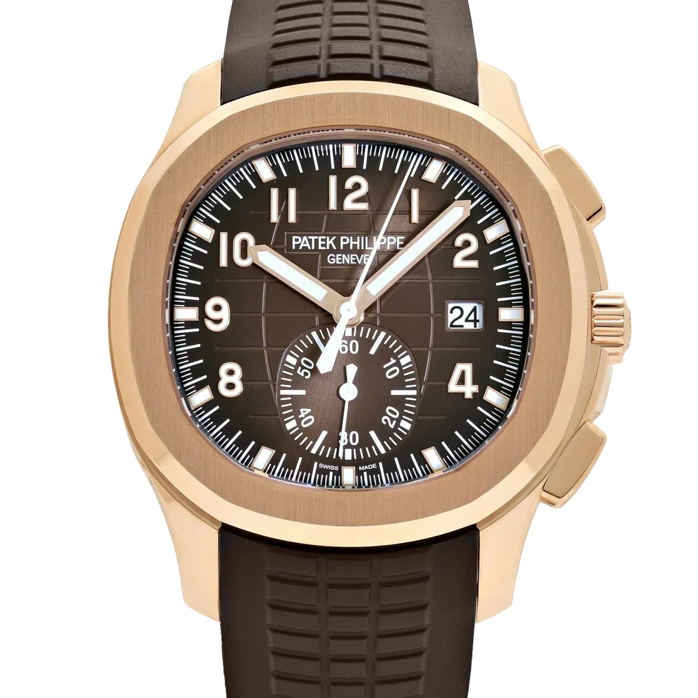 Aquanaut 42mm 5968R-001 Chronograph Rose Gold Brown Dial