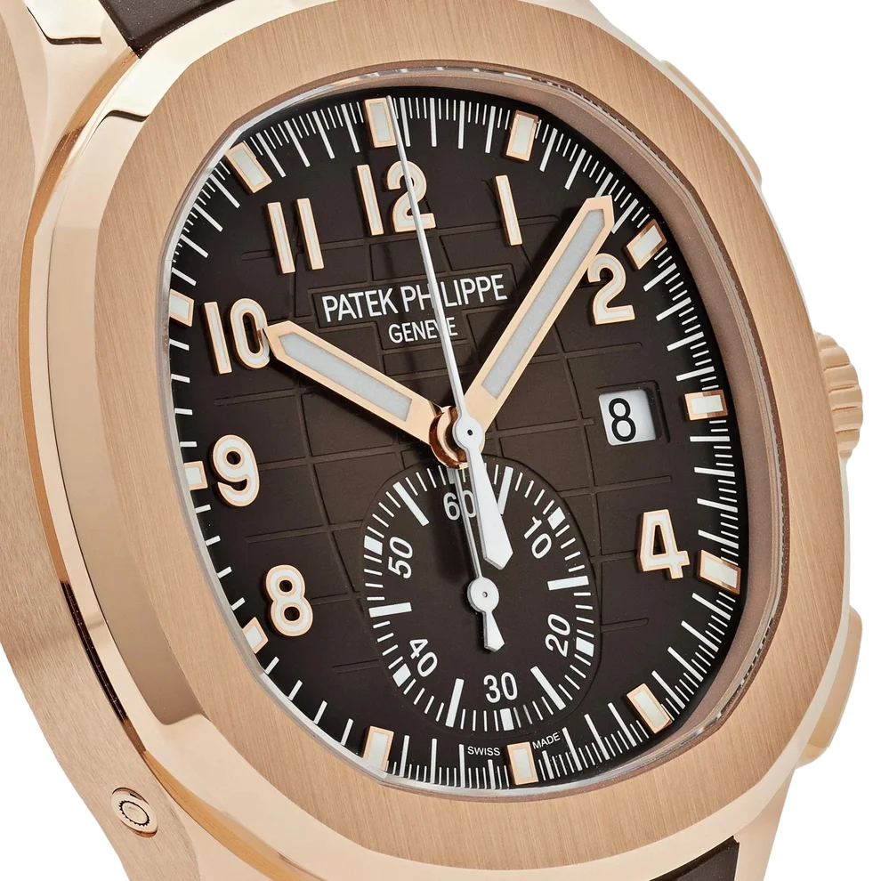 Aquanaut 42mm 5968R-001 Chronograph Rose Gold Brown Dial