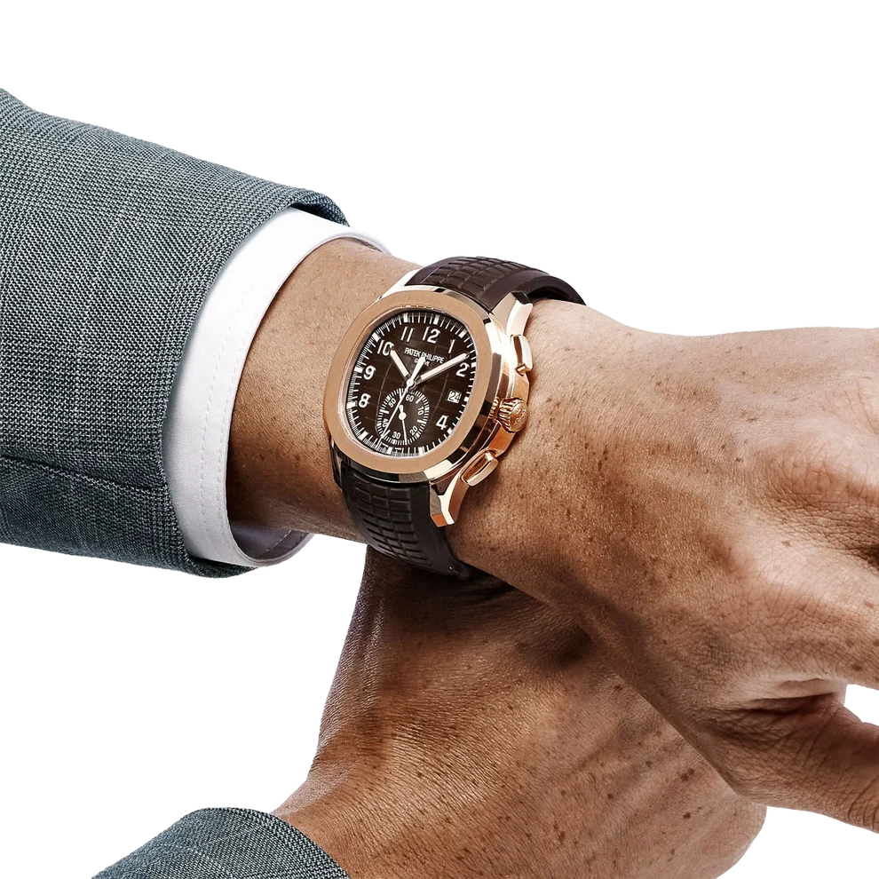 Aquanaut 42mm 5968R-001 Chronograph Rose Gold Brown Dial