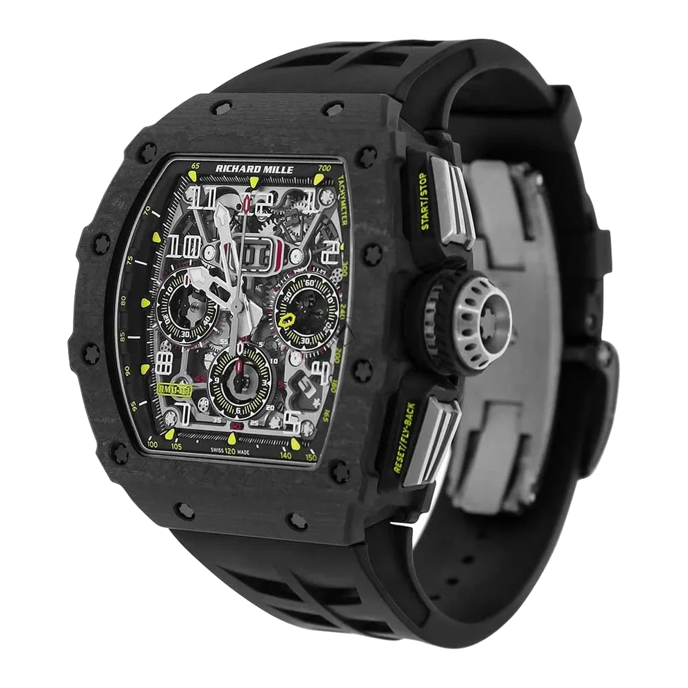 RM 11-03 Black NTPT, Skeleton Dial, 50 mm
