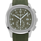 Aquanaut 42mm 5968G-010 Chronograph White Gold Khaki Green Dial