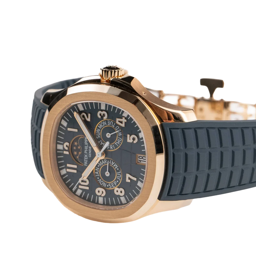 Aquanaut Luce 40mm 5261R-001 Annual Calendar Moon Phases Rose Gold Blue-Gray Dial
