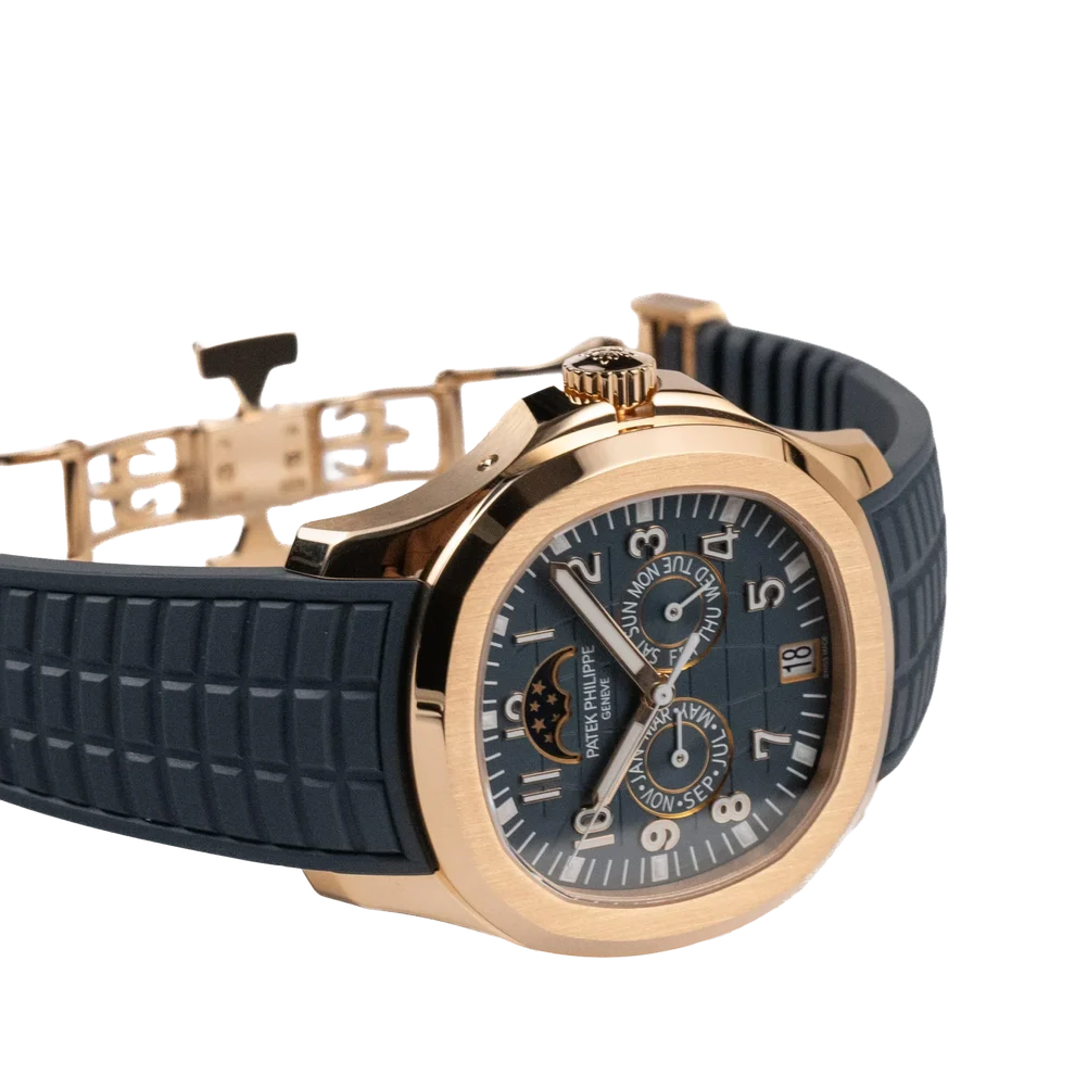 Aquanaut Luce 40mm 5261R-001 Annual Calendar Moon Phases Rose Gold Blue-Gray Dial