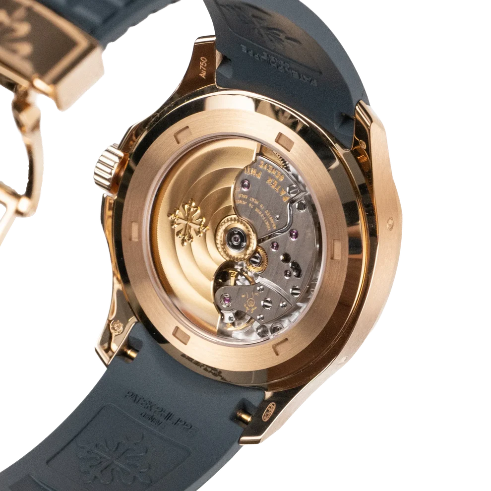 Aquanaut Luce 40mm 5261R-001 Annual Calendar Moon Phases Rose Gold Blue-Gray Dial