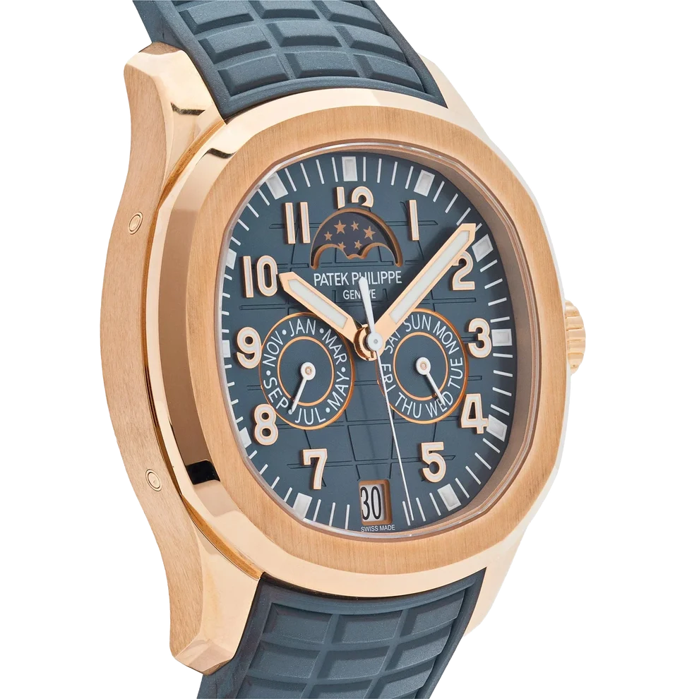 Aquanaut Luce 40mm 5261R-001 Annual Calendar Moon Phases Rose Gold Blue-Gray Dial