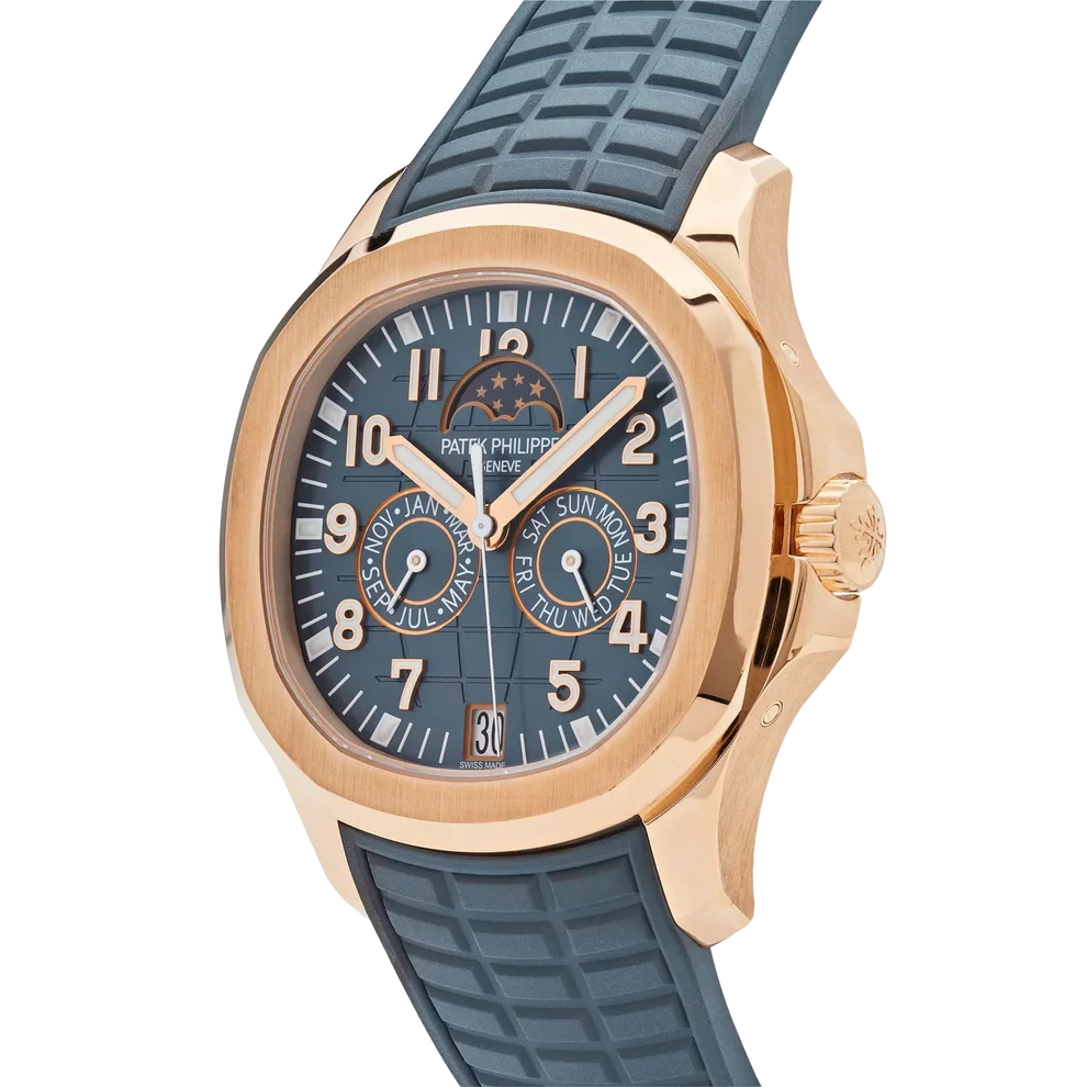 Aquanaut Luce 40mm 5261R-001 Annual Calendar Moon Phases Rose Gold Blue-Gray Dial