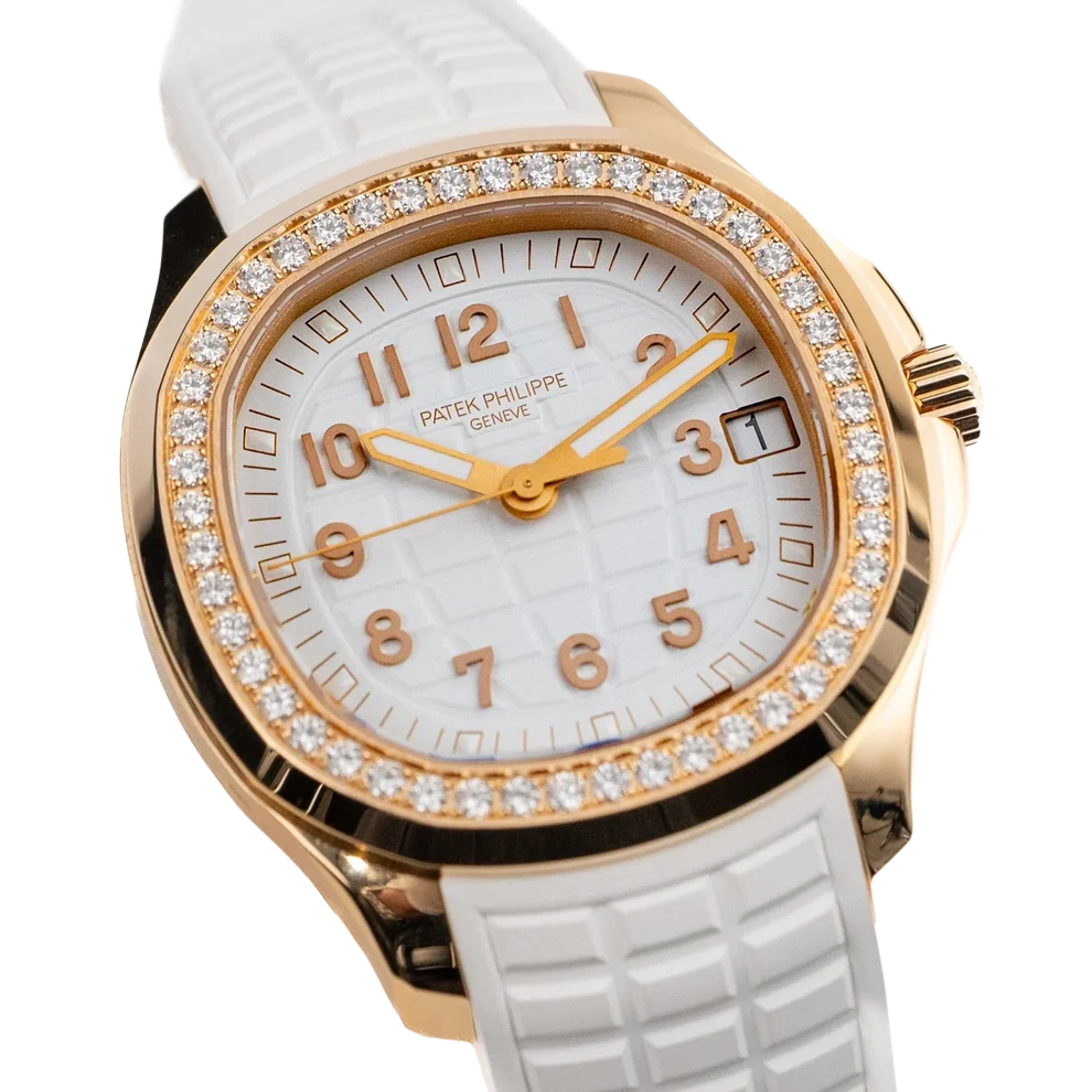Aquanaut Luce 39mm 5268/200R-001 Rose Gold White Dial Diamond Bezel