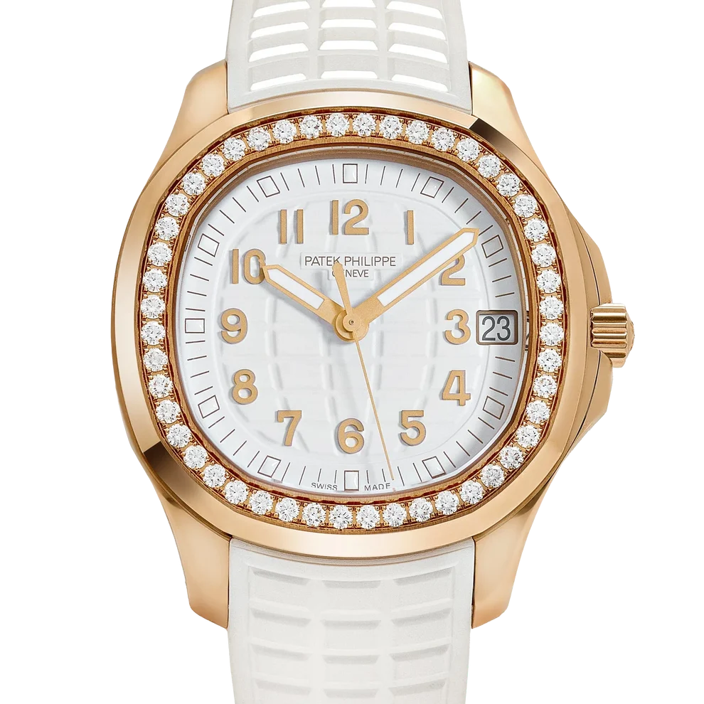 Aquanaut Luce 39mm 5268/200R-001 Rose Gold White Dial Diamond Bezel