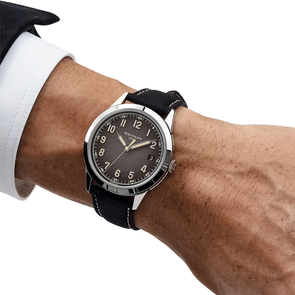 Calatrava 40mm 5226G-001 White Gold Charcoal Dial Date