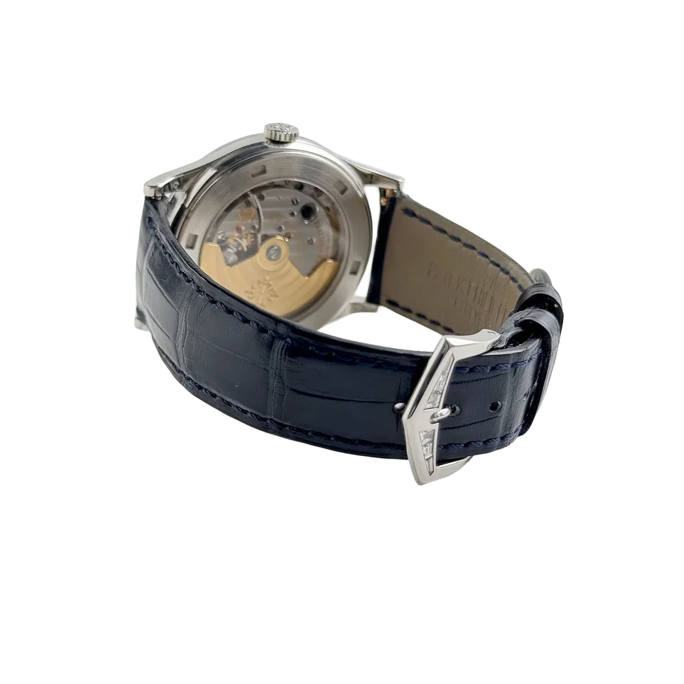 Calatrava 38mm 5298P-012 Platinum Black Diamond Dial Diamond Bezel