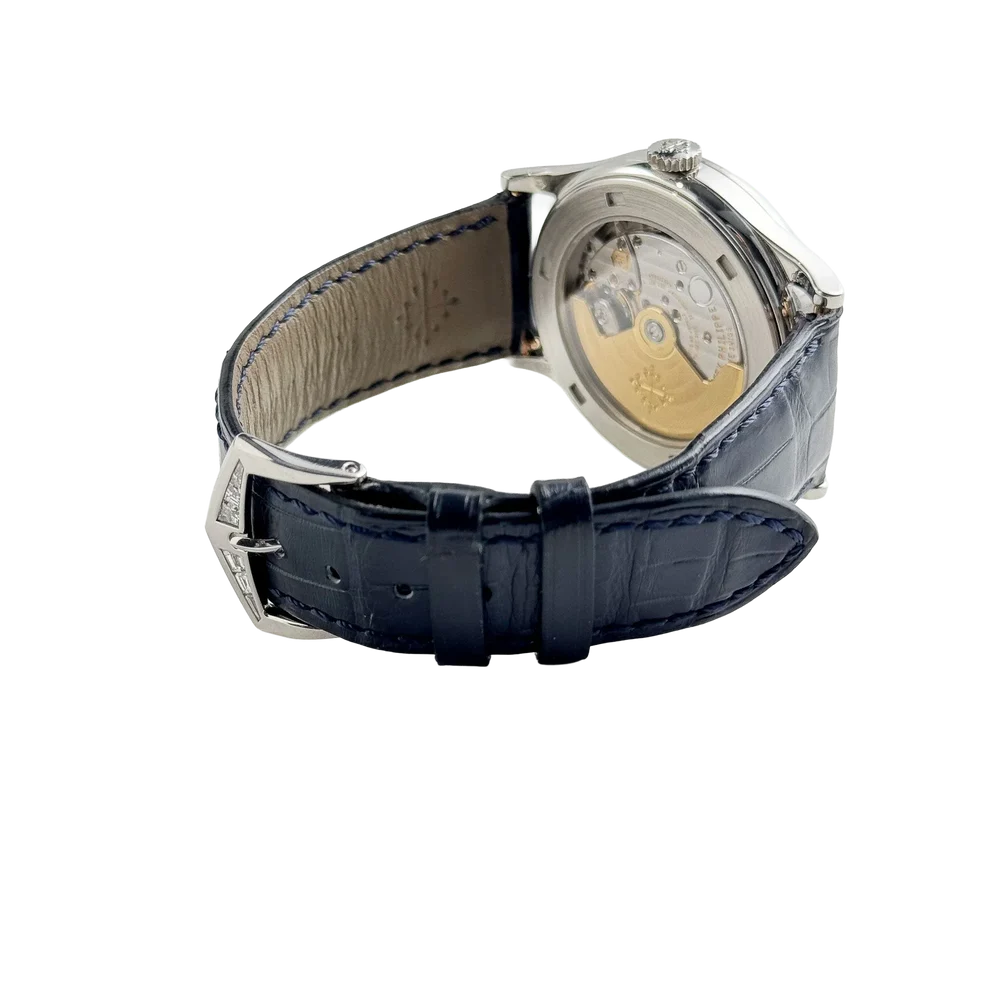 Calatrava 38mm 5298P-012 Platinum Black Diamond Dial Diamond Bezel
