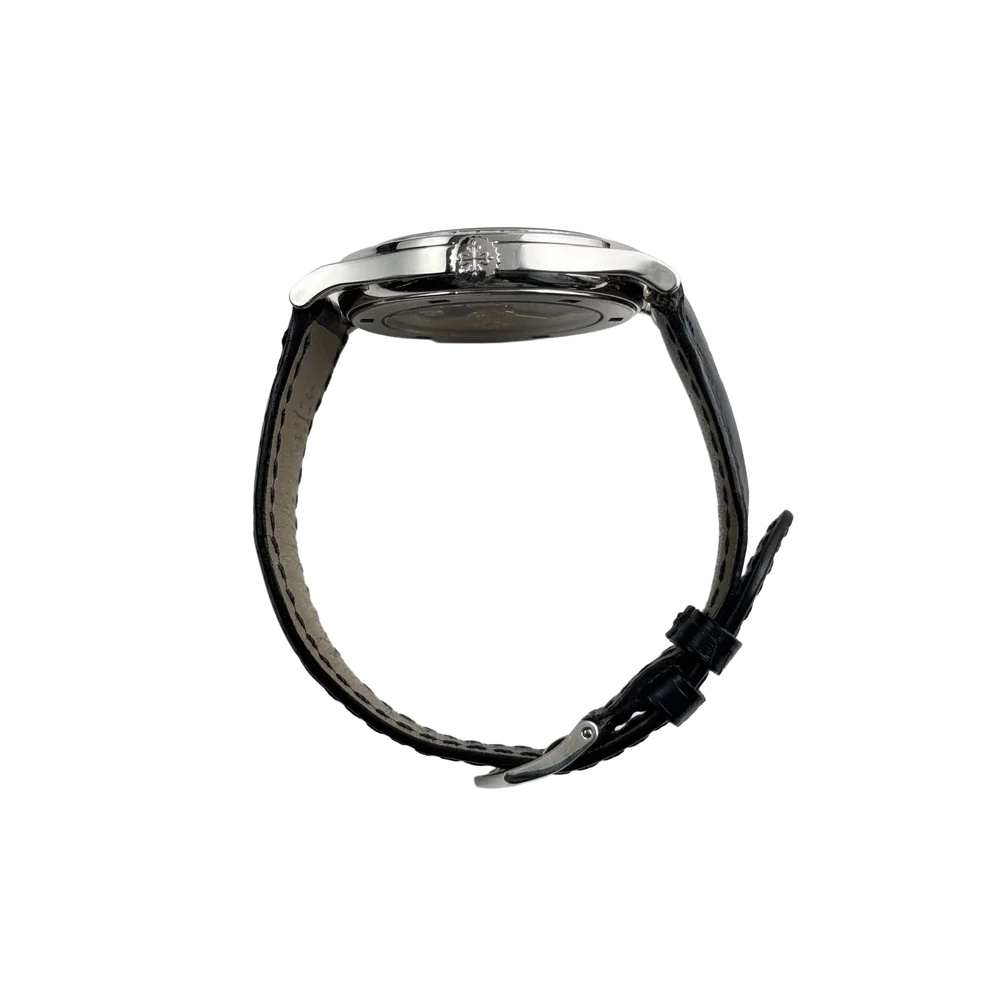 Calatrava 38mm 5298P-012 Platinum Black Diamond Dial Diamond Bezel