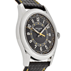 Calatrava 40mm 6007G-001 White Gold Black Dial Yellow Accents