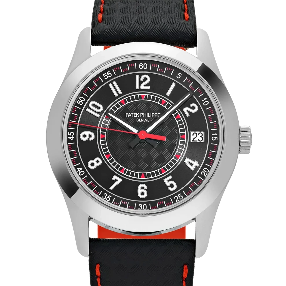 Calatrava 40mm 6007G-010 White Gold Red Accents