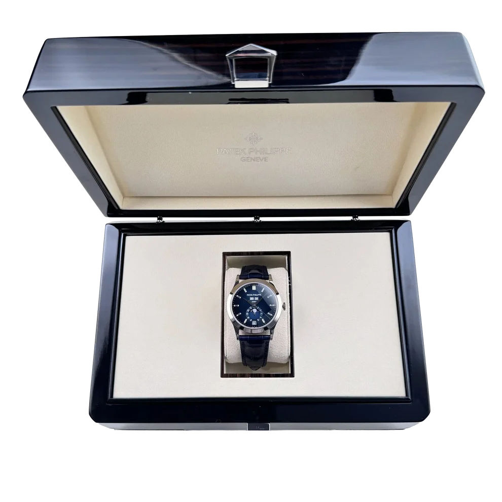 Complications 39mm 5396G-017 Annual Calendar Moon Phases White Gold Blue Dial
