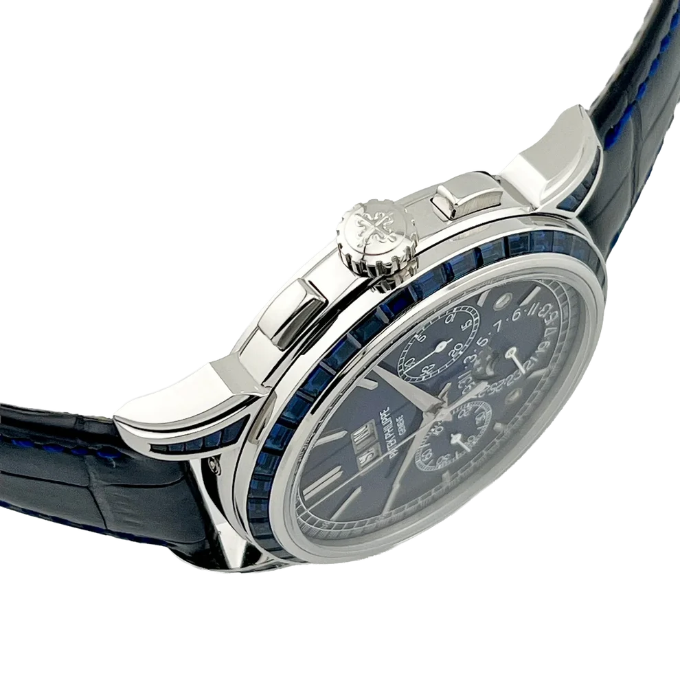 Grand Complications 41mm 5271/11P-010 Perpetual Calendar Chronograph Platinum Baguette Sapphires