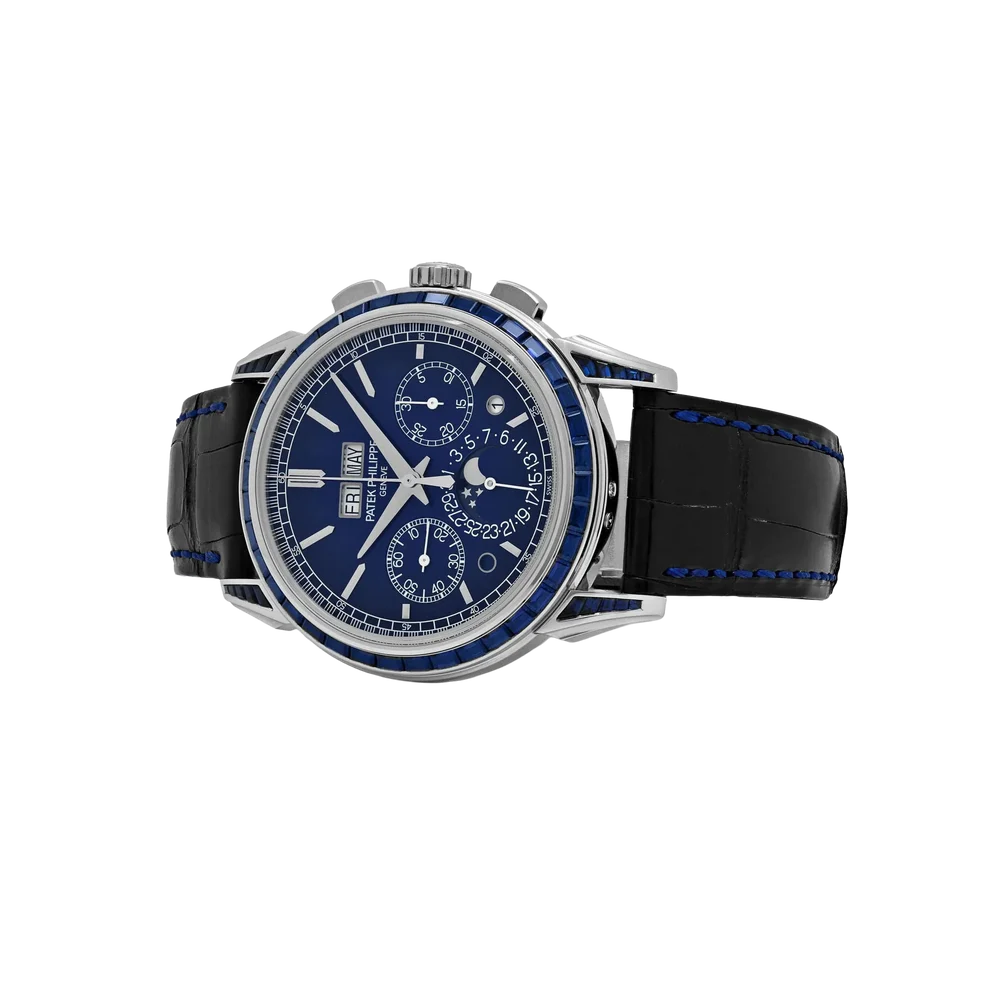 Grand Complications 41mm 5271/11P-010 Perpetual Calendar Chronograph Platinum Baguette Sapphires