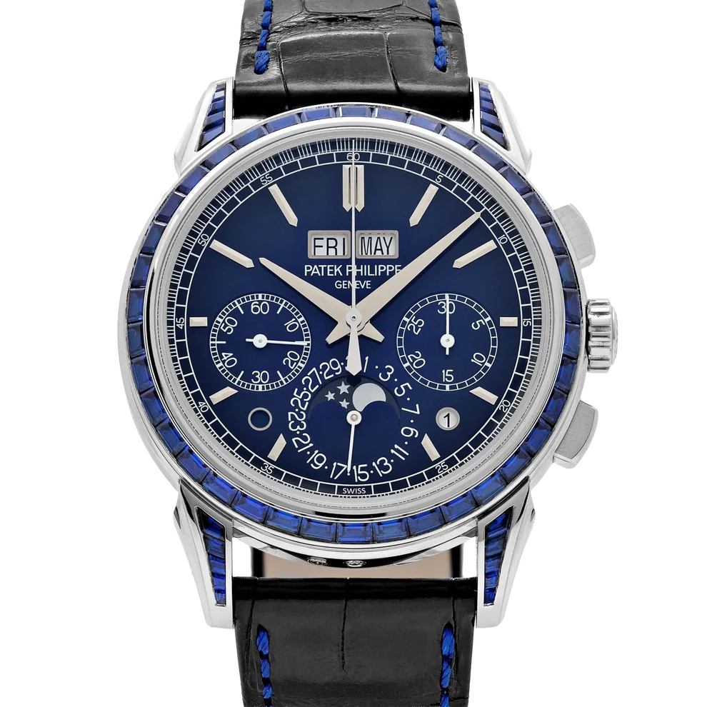 Grand Complications 41mm 5271/11P-010 Perpetual Calendar Chronograph Platinum Baguette Sapphires
