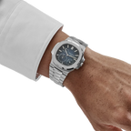Nautilus 40mm 5712/1A-001 Moon Phase Power Reserve Stainless Steel Blue Dial