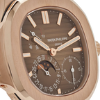 Nautilus 40mm 5712/1R-001 Moon Phase Power Reserve Rose Gold Brown Dial