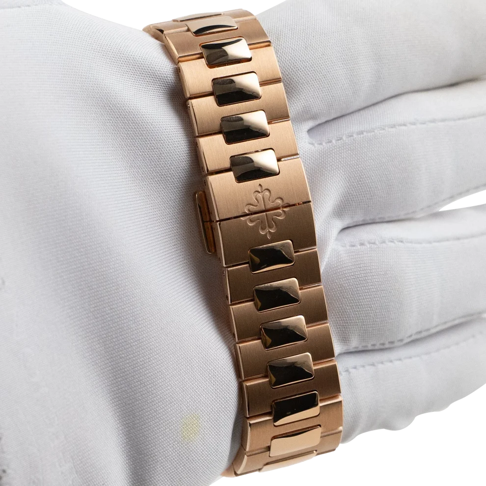 Nautilus 40mm 5980/1R-001 Chronograph Date Rose Gold Black Dial