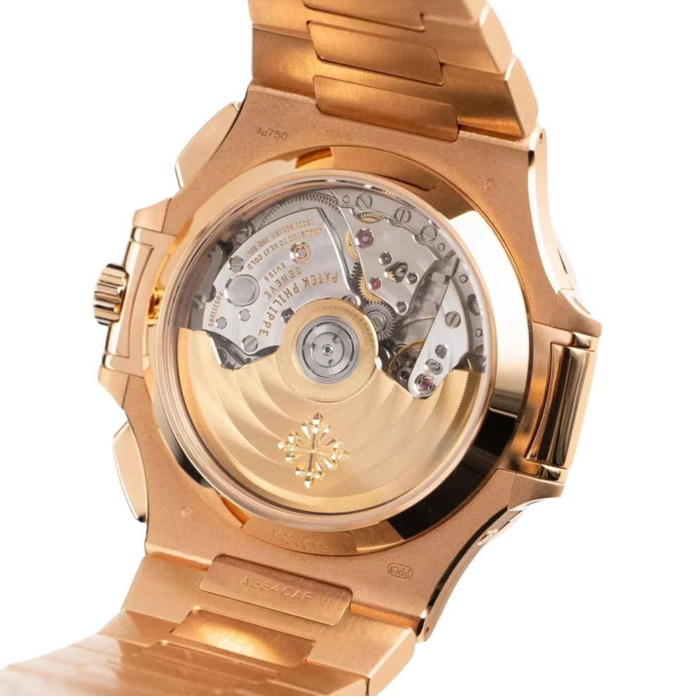 Nautilus 40mm 5980/1R-001 Chronograph Date Rose Gold Black Dial