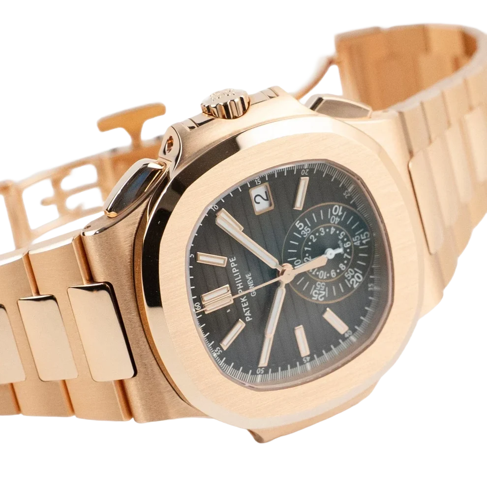 Nautilus 40mm 5980/1R-001 Chronograph Date Rose Gold Black Dial
