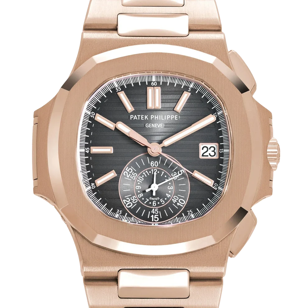 Nautilus 40mm 5980/1R-001 Chronograph Date Rose Gold Black Dial