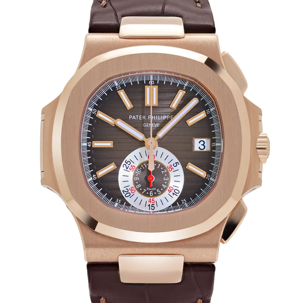 Nautilus 40mm 5980R-001 Chronograph Rose Gold Brown Dial