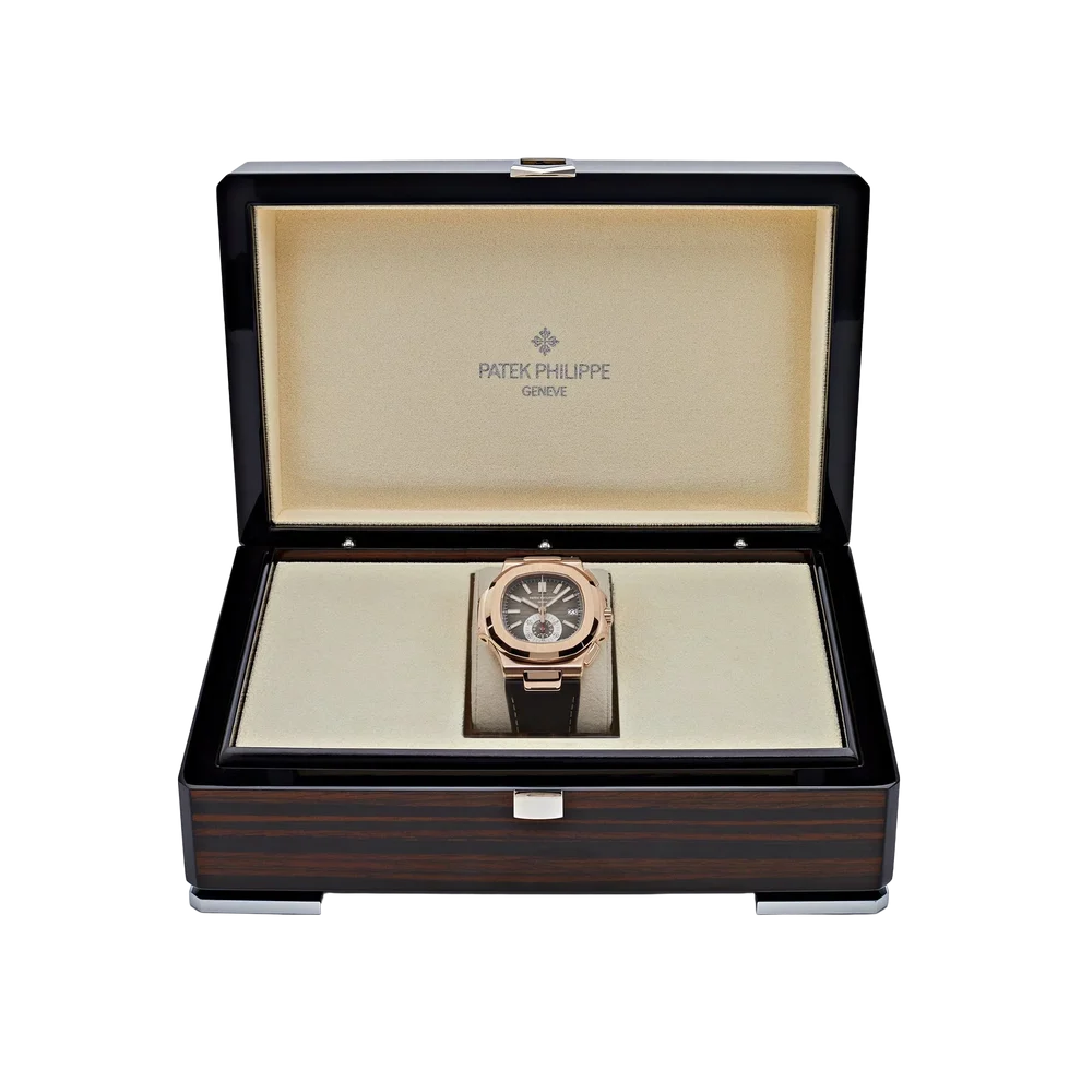 Nautilus 40mm 5980R-001 Chronograph Rose Gold Brown Dial