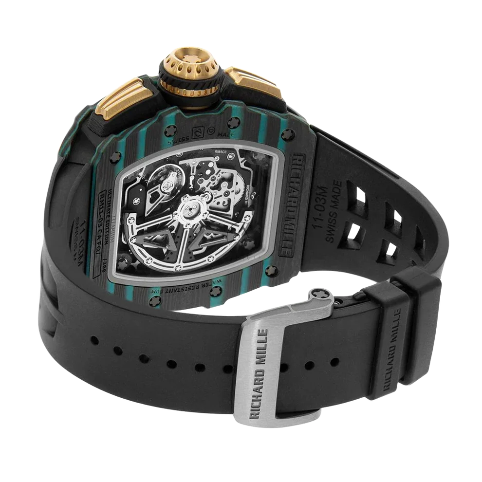 RM 11-03 Turquoise Quartz TPT, Ultimate Edition, Skeleton Dial, 50 mm