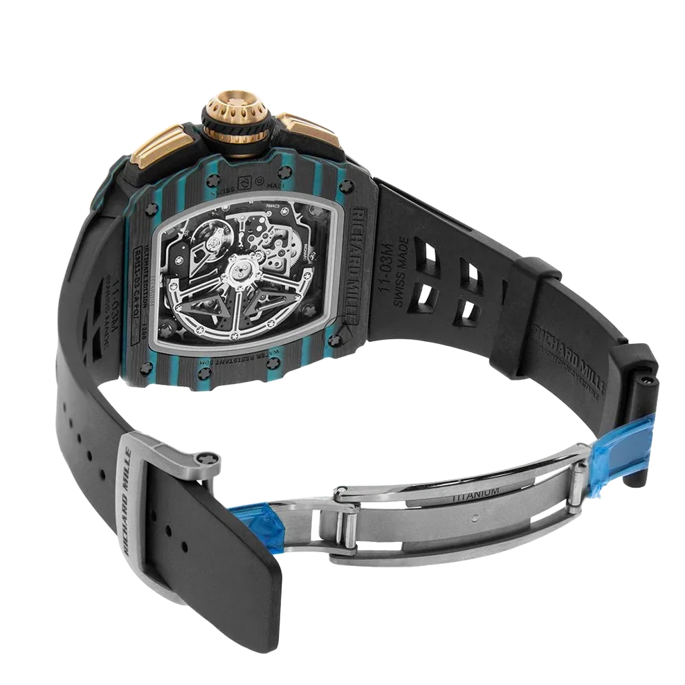 RM 11-03 Turquoise Quartz TPT, Ultimate Edition, Skeleton Dial, 50 mm