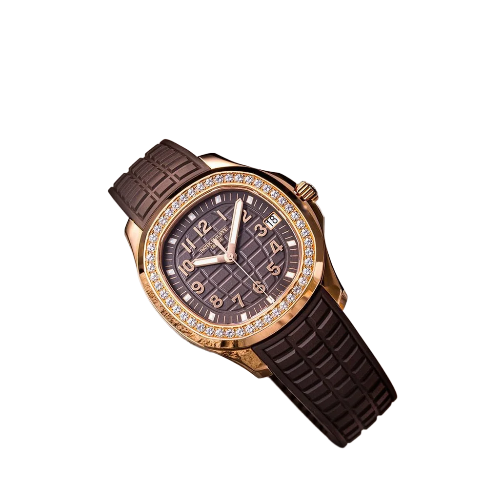 Aquanaut Luce 39mm 5268/200R-010 Rose Gold Taupe Brown Dial Diamond Bezel